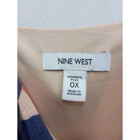 Nine West Womens Maxi Dress 0X Multi Printed Tiered BOHO Cottagecore Strappy - Picture 4 of 7